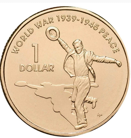 2005 $1 DOLLAR DANCING MAN WWII COIN CIRCULATED
