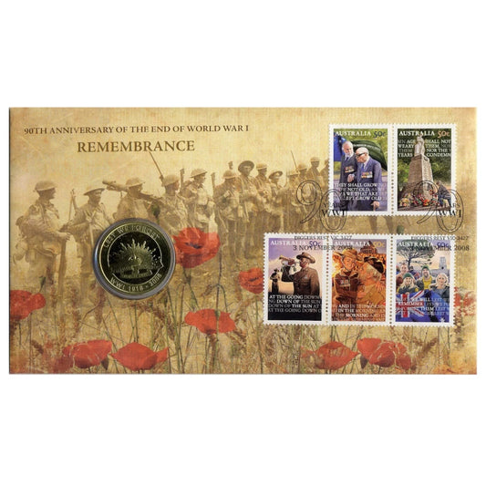 2008 $1 PNC Remembrance 90th Anniversary of the End of World War I