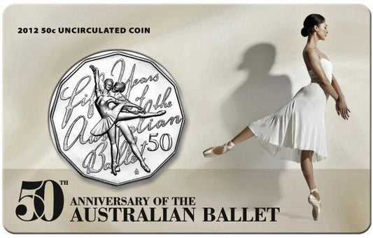 2012 50 Cent Uncirculated Coin: "50th Anniversary of the Australian Ballet."
