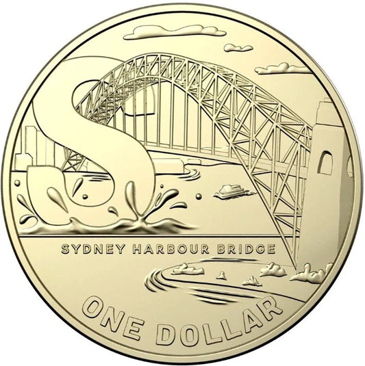2021 GREAT AUSSIE COIN HUNT 2 - "S" SYDNEY HARBOUR BRIDGE - CIRCULATED $1 COIN