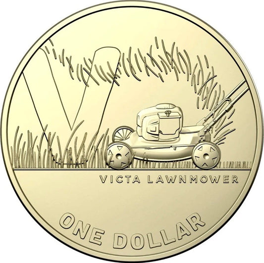 2021 GREAT AUSSIE COIN HUNT 2 - "V" VICTA LAWNMOWER CIRCULATED $1 COIN