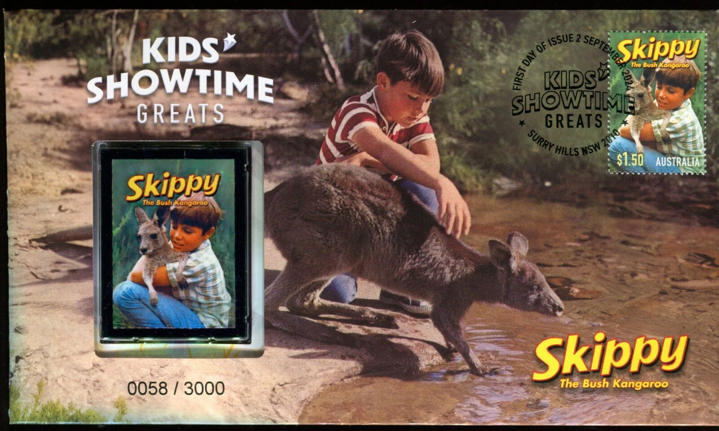2024 Kid's Showtime Greats (Skippy) Medallion FDC - Surrey Hills PMK