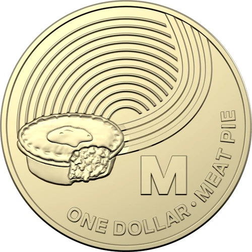 2019 Great Aussie Coin Hunt 1 "M' - MEAT PIE - $1 Coin - Circulated