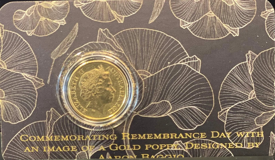 2012 Remembrance Day Gold Poppy $2 Coin in Card  5.8million minted