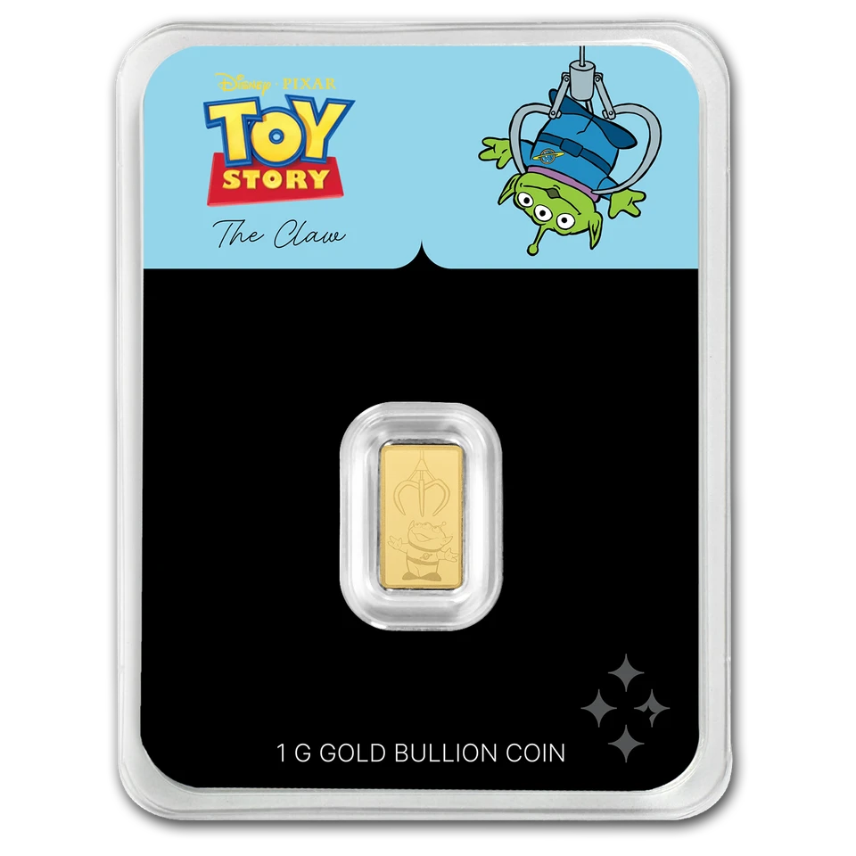PRE ORDER -2026 Niue Toy Story – The Claw 1g Rectangle Gold Coin