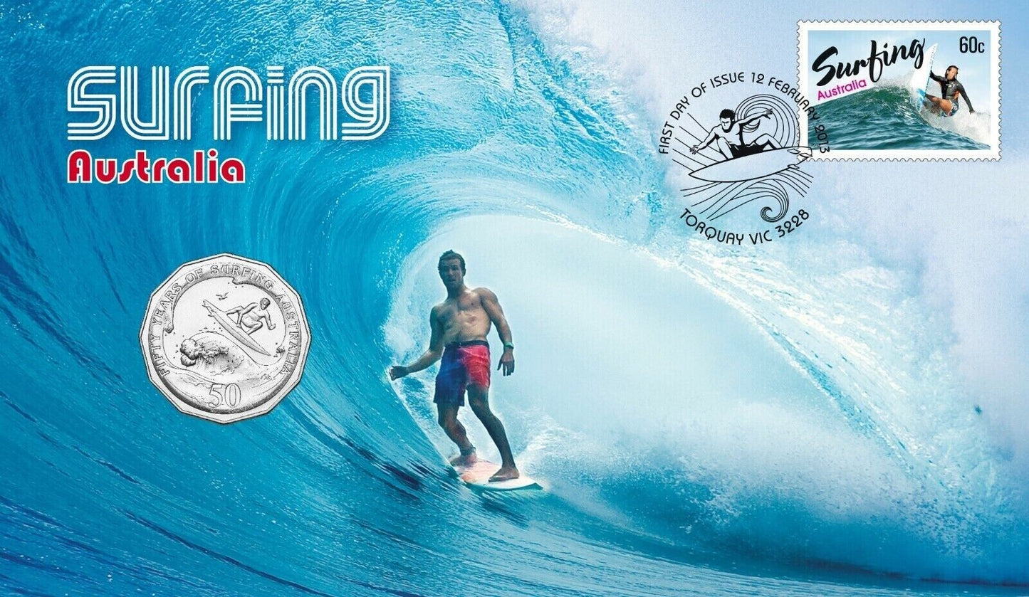 2013 SURFING AUSTRALIA 50c PNC