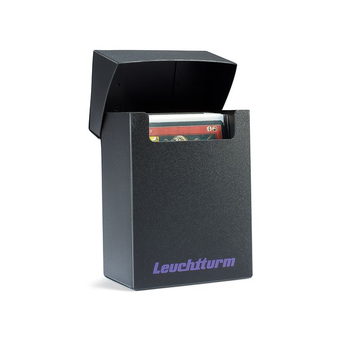 TCG Deck Box, for up to 100 trading cards - FANTASY - BLACK