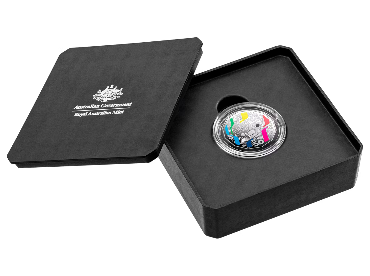 NEW RELEASE - 2026 50c Coloured Silver Proof Coin - 70th Anniversary of Australia’s First Television Broadcast