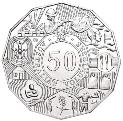 2003 Australia's Volunteers 50c circulated