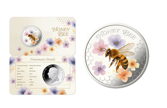 PRE ORDER - 2026 Water Colour Series – Honey Bee BU Commemorative Coin Card